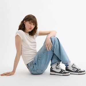 NWT Coach Size 8 Women’s SoHo Sneakers in Charcoal. Gorgeous.